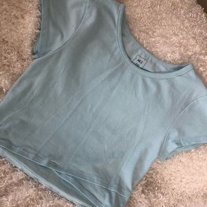 Blue crop top